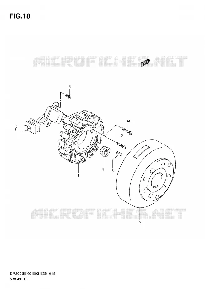 ALLUMAGE ROTOR - STATOR Suzuki MOTO 200 DR 2007  DR200SEK7(E3/E28)