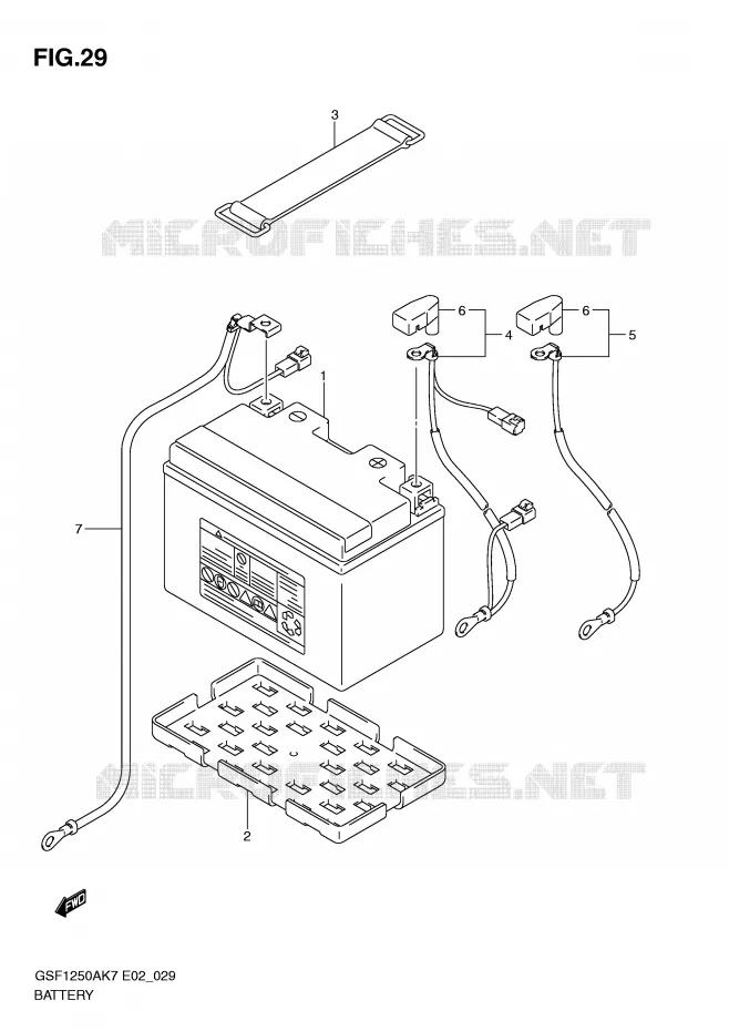 BATTERIE Suzuki MOTO 1250 BANDIT-S 2010  GSF1250SL0(E2)