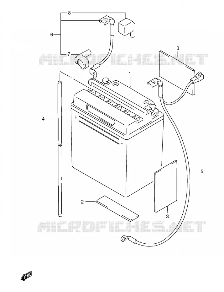 BATTERIE Suzuki MOTO 500 GS-E 2000  GS500EY(E2)