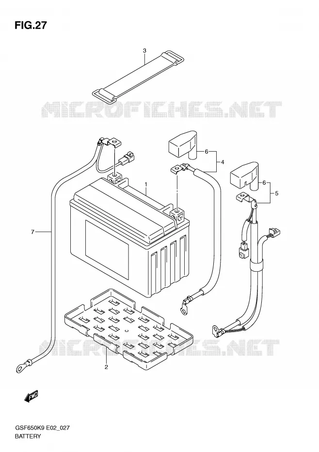 BATTERIE Suzuki MOTO 650 BANDIT 2009  GSF650SAK9(E2)