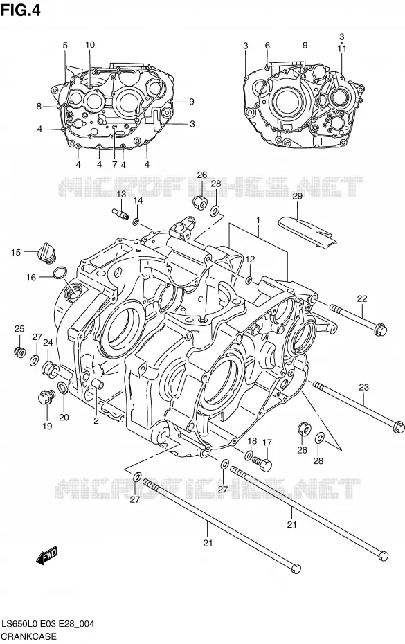 CARTER Suzuki MOTO 650 BOULEVARD 2010  LS650L0(E3/E28)