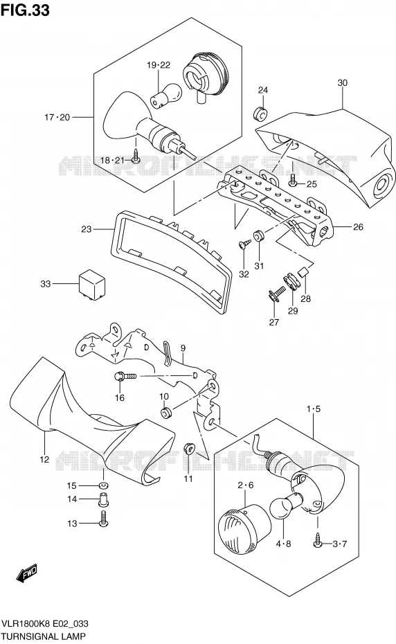 CLIGNOTANTS Suzuki MOTO 1800 INTRUDER 2010  VLR1800UFL0(E2)