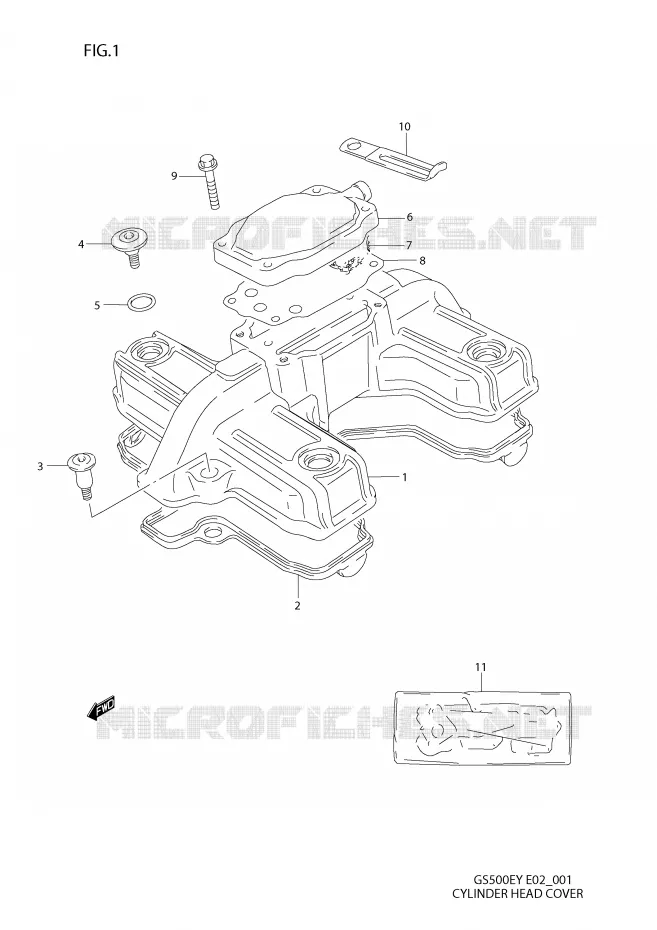 COUVERCLE DE CULASSE Suzuki MOTO 500 GS-E 2000  GS500EUY(E2)