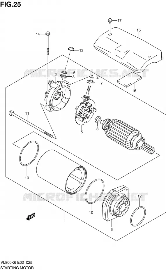 DEMARREUR Suzuki MOTO 800 VOLUSIA 2007  VL800CUEK7(E2)