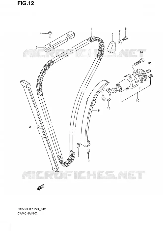 DISTRIBUTION Suzuki MOTO 500 GS-E 2007  GS500HK7(P24)