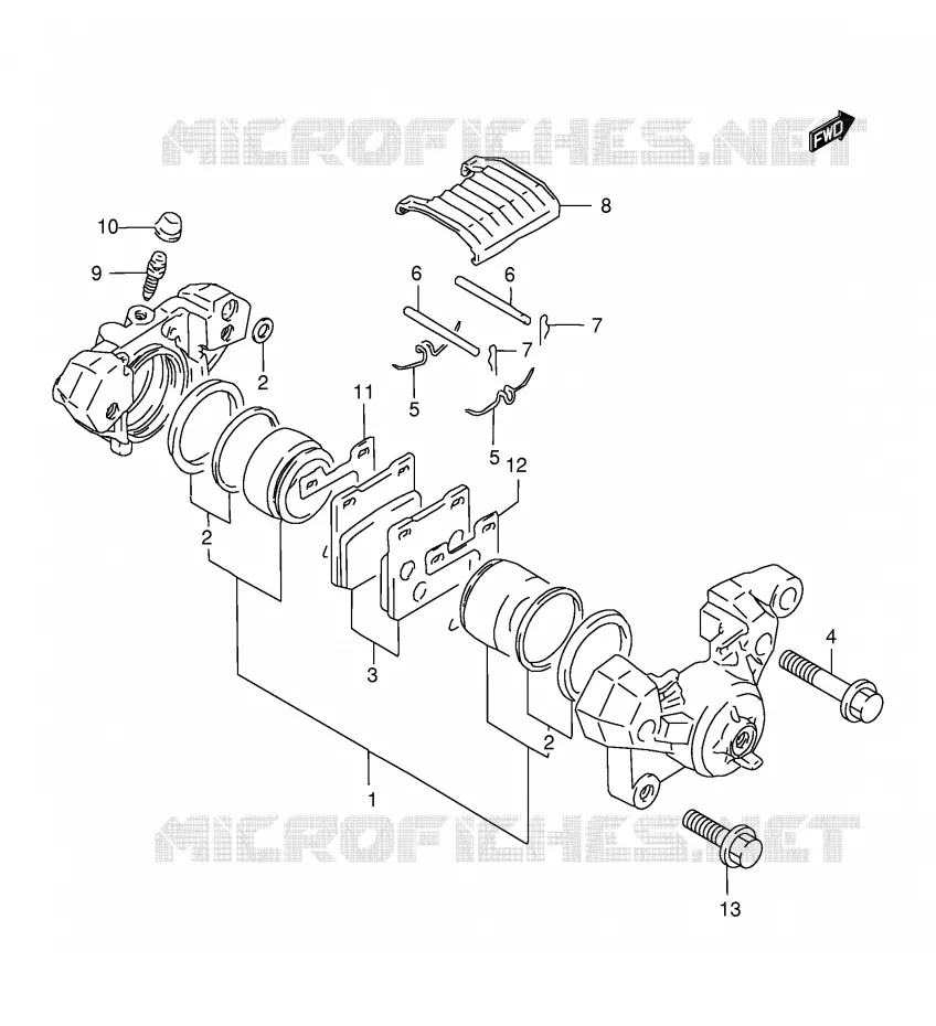 ETRIER DE FREIN ARRIERE Suzuki MOTO 500 GS-E 1997  GS500EV(E2)