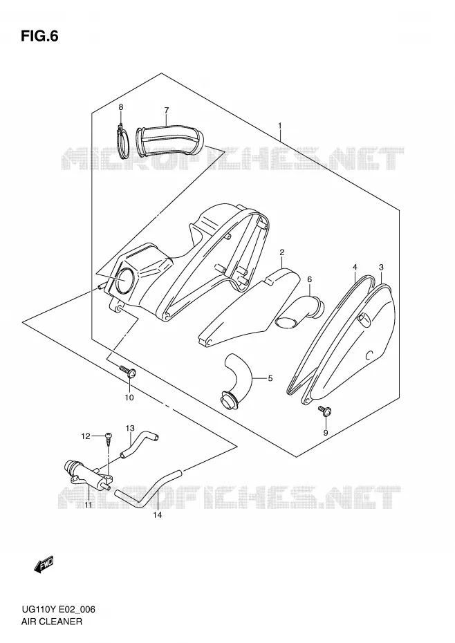 FILTRE A AIR Suzuki SCOOTER 110 UG 2000  UG110Y(E2)
