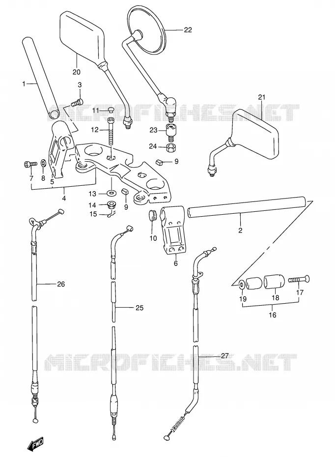 GUIDON Suzuki MOTO 500 GS-E 2000  GS500EY(E2)