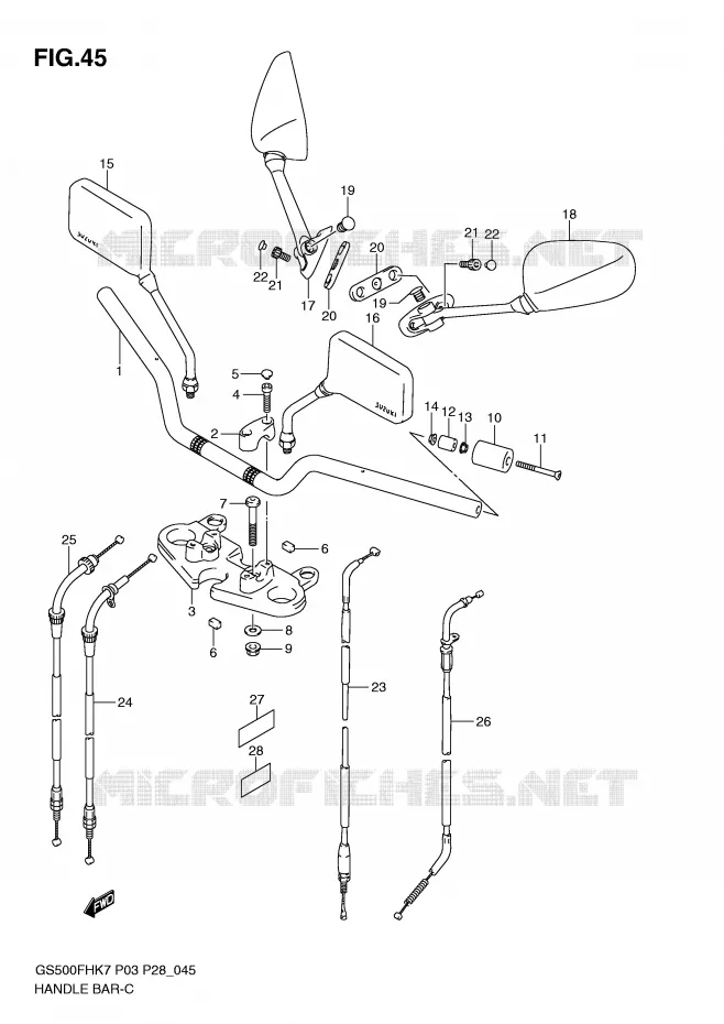 GUIDON Suzuki MOTO 500 GS-F 2007  GS500FHK7(P3)