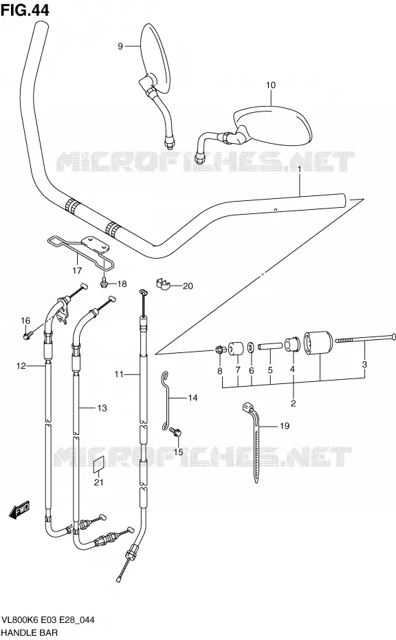 GUIDON Suzuki MOTO 800 VOLUSIA 2010  VL800TL0(E3/E28)
