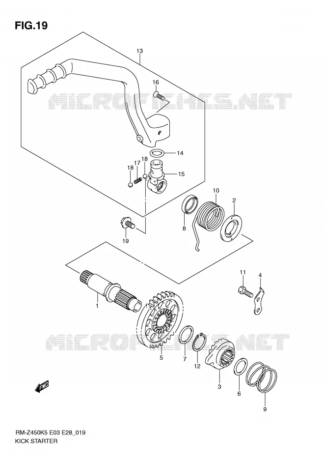 KICK Suzuki MOTO 450 RM-Z 2007  RM-Z450ZK7(E3/E28)