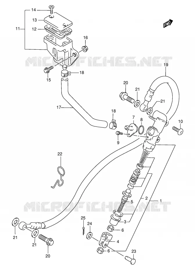 MAITRE CYLINDRE ARRIERE Suzuki MOTO 500 GS-E 1997  GS500EUV(E2)