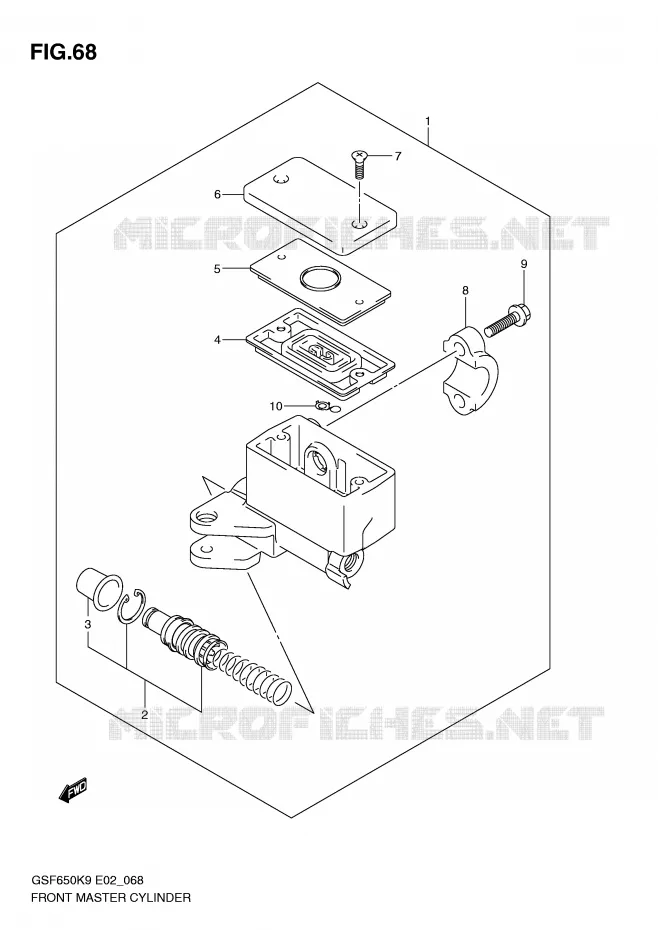 MAITRE CYLINDRE AVANT (VOIR NOTE) Suzuki MOTO 650 BANDIT 2010  GSF650UL0(E2)