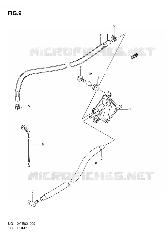 POMPE A ESSENCE Suzuki SCOOTER 110 UG 2001  UG110K1(E2)