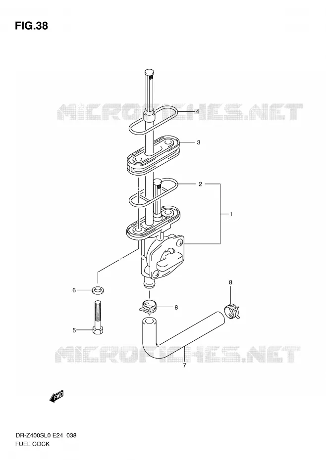 ROBINET D'ESSENCE Suzuki MOTO 400 DR-Z 2010  DR-Z400SL0(E24)