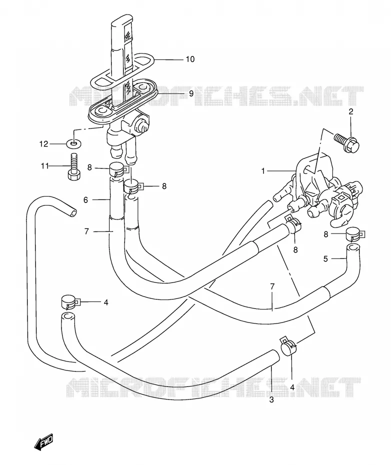 ROBINET D'ESSENCE Suzuki MOTO 500 GS-E 1999  GS500EX(E2)