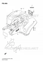 GARDE BOUE ARRIERE (LT A750XPL0) pour Suzuki KINGQUAD 750 2010