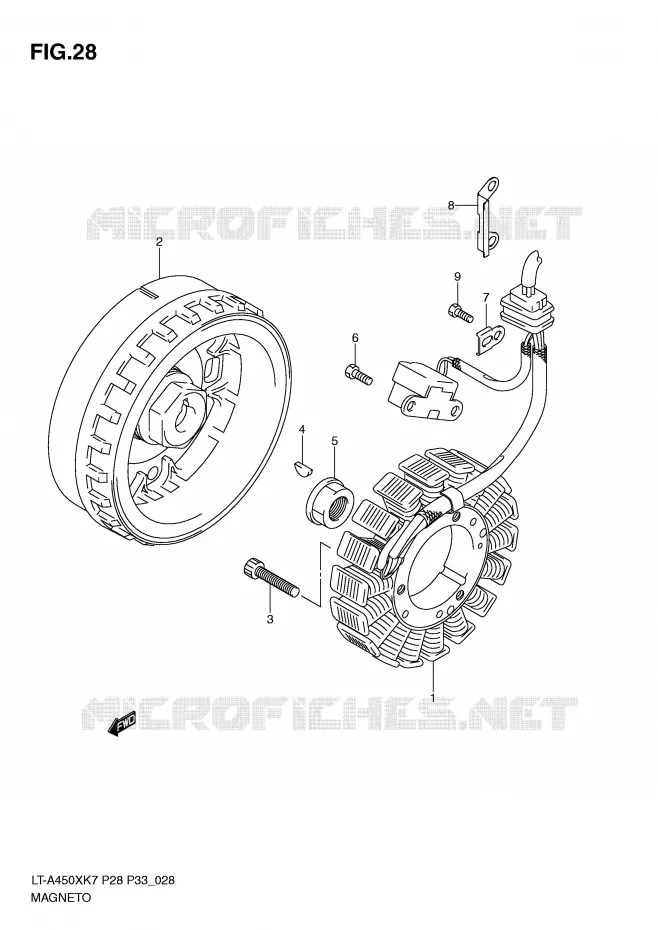 ALLUMAGE ROTOR - STATOR Suzuki QUAD 450 KINGQUAD 2010  LT-A450XL0(P28/P33)
