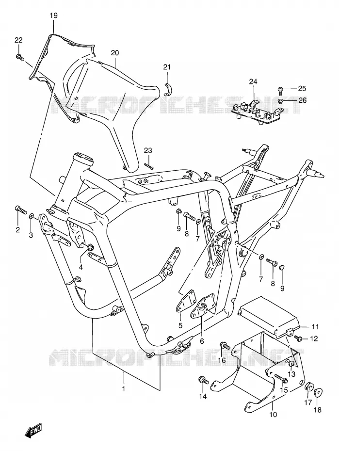 CADRE (MODELE V) Suzuki MOTO 1400 INTRUDER 1999  VS1400GLPX(E2)