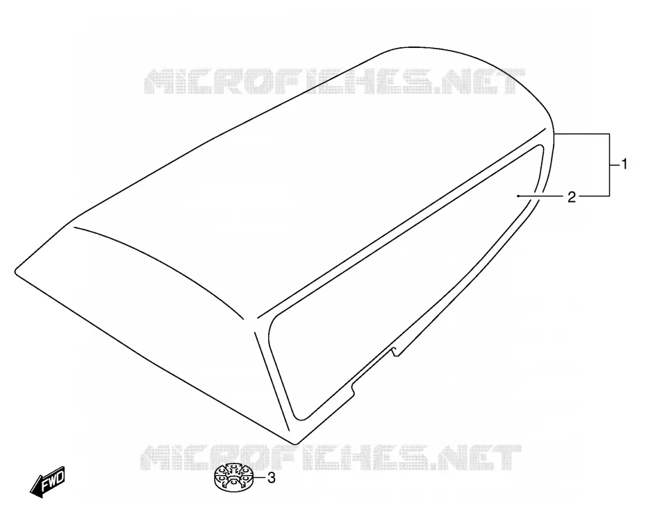 CAPOT DE SELLE (MODELE K2) Suzuki MOTO 750 GSX-R 2002  GSX-R750U2K2(E2)