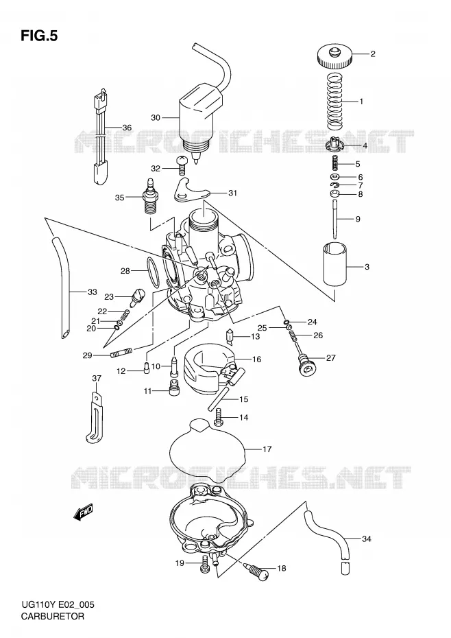 CARBURATEUR Suzuki SCOOTER 110 UG 2000  UG110Y(E2)