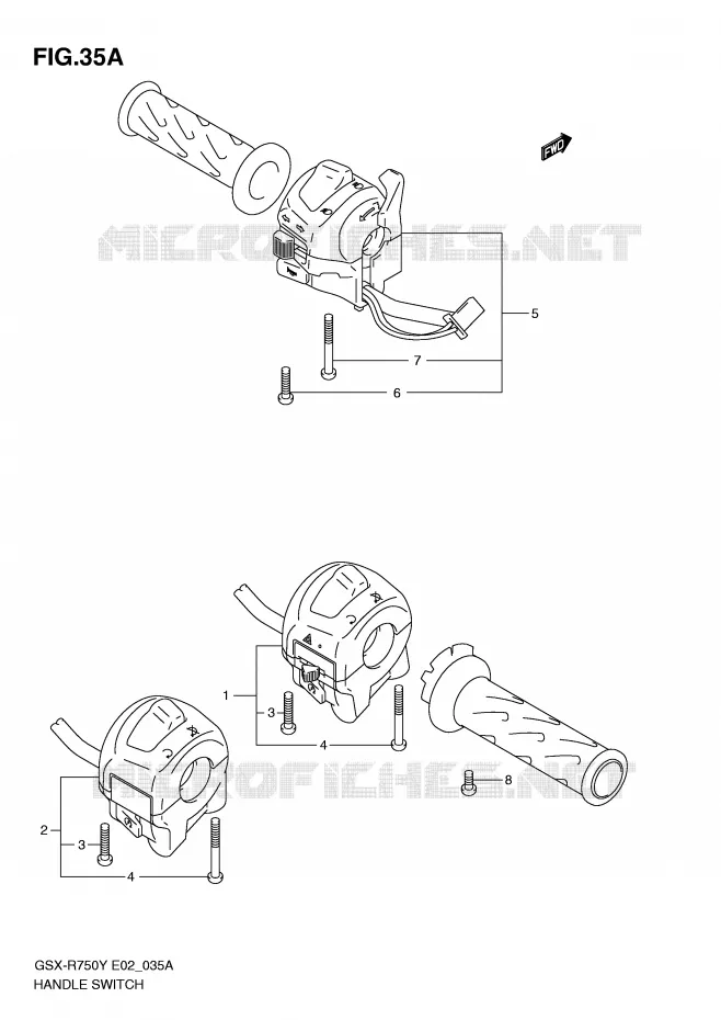 COMMODOS (MODELE K3) Suzuki MOTO 750 GSX-R 2000  GSX-R750Y(E2)