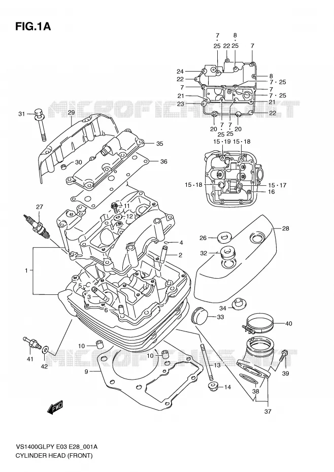 CULASSE (AVT) Suzuki MOTO 1400 INTRUDER 2000  VS1400GLPY(E3/E28)