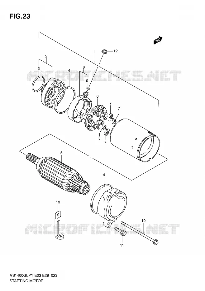 DEMARREUR Suzuki MOTO 1400 INTRUDER 2000  VS1400GLPY(E3/E28)