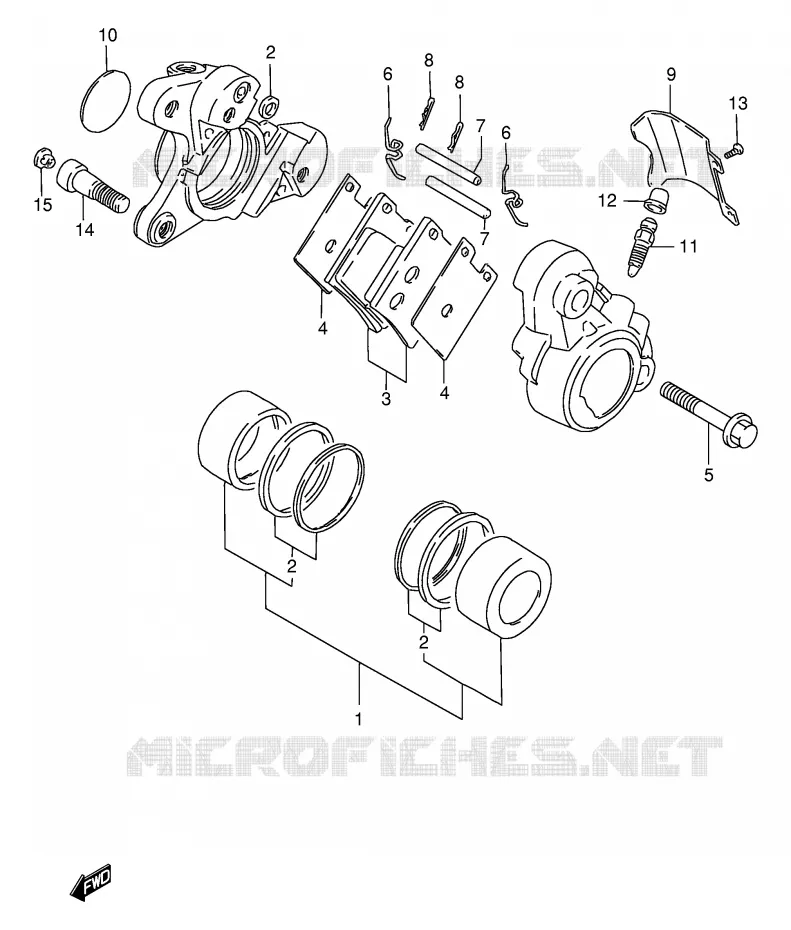 ETRIER DE FREIN AVANT Suzuki MOTO 1400 INTRUDER 1997  VS1400GLPV(E2)
