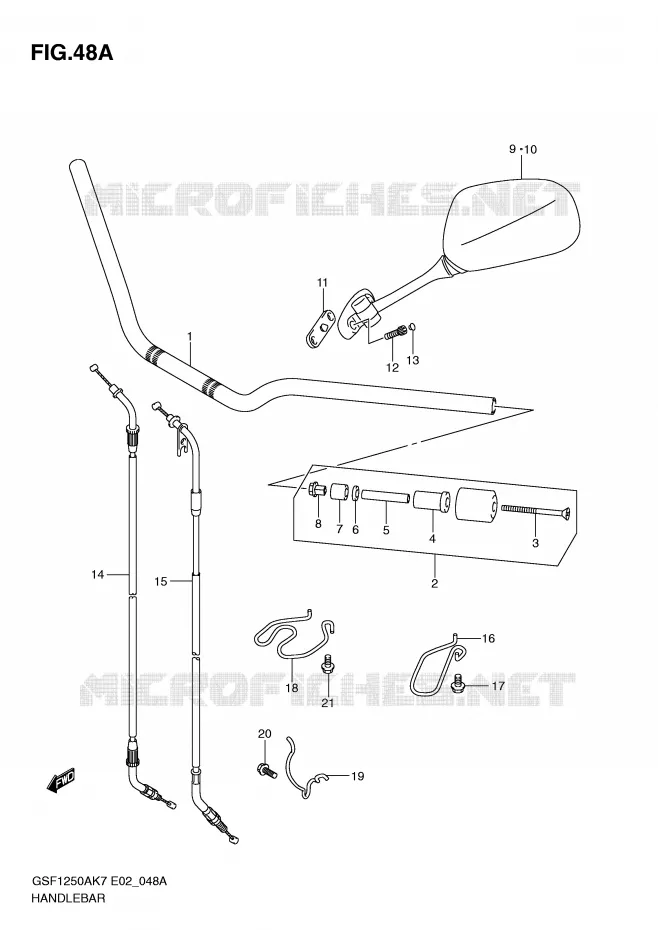 GUIDON (MODEL L0) Suzuki MOTO 1250 BANDIT-S 2010  GSF1250SAL0(E2)