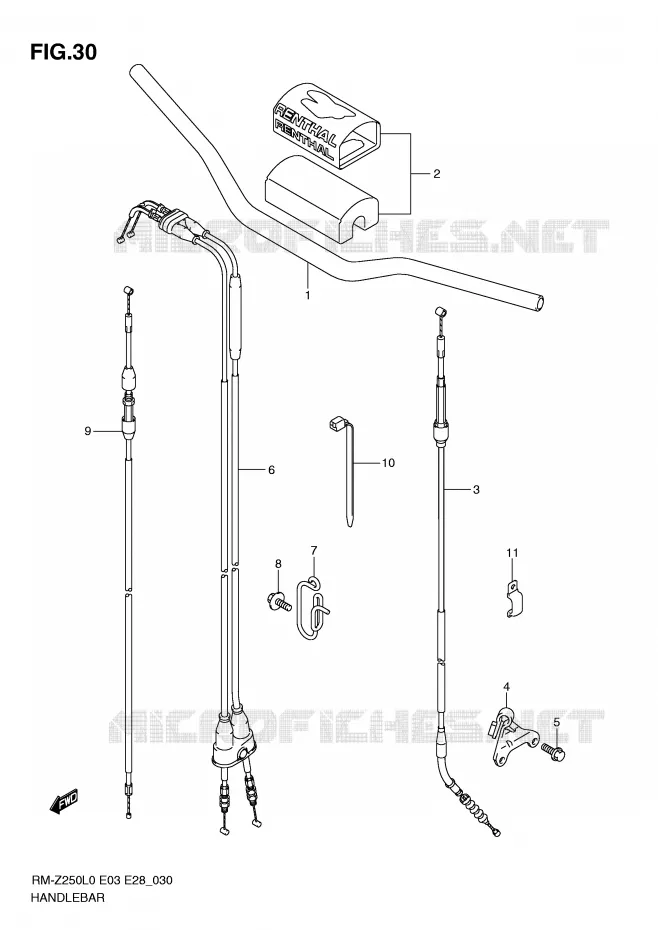 GUIDON Suzuki MOTO 250 RM-Z 2010  RM-Z250L0(E3/E28)