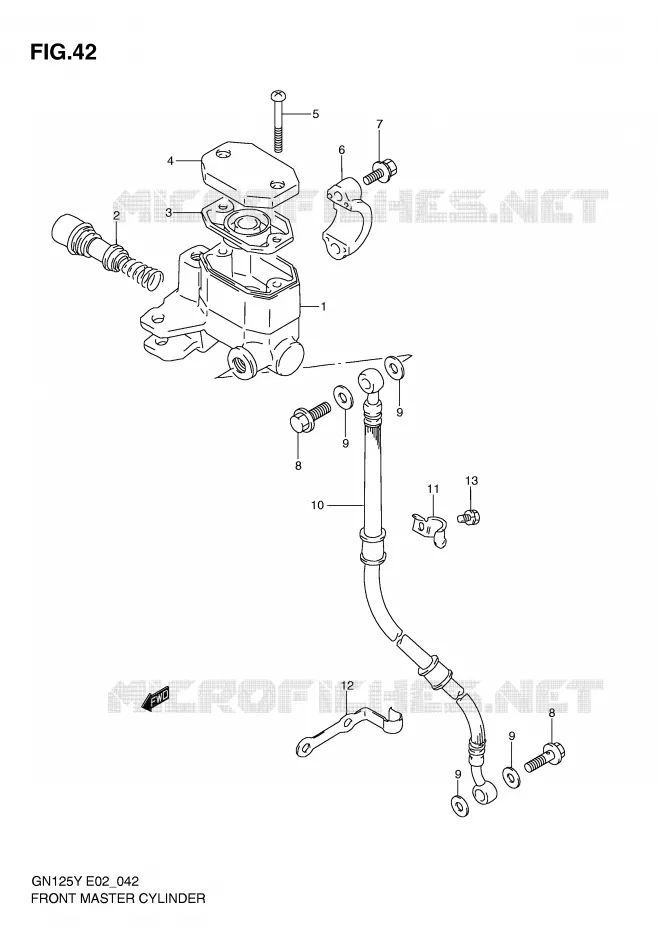 MAITRE CYLINDRE AVANT Suzuki MOTO 125 GN 2000  GN125Y(E4)