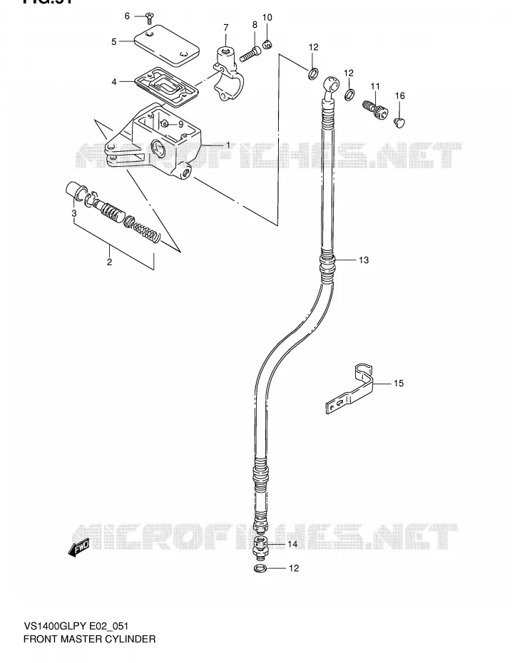 MAITRE CYLINDRE AVANT Suzuki MOTO 1400 INTRUDER 2000  VS1400GLPY(E2)