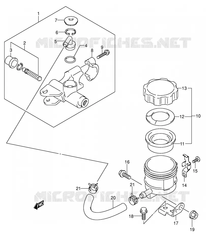 MAITRE CYLINDRE AVANT Suzuki MOTO 750 GSX-R 2002  GSX-R750U2K2(E2)