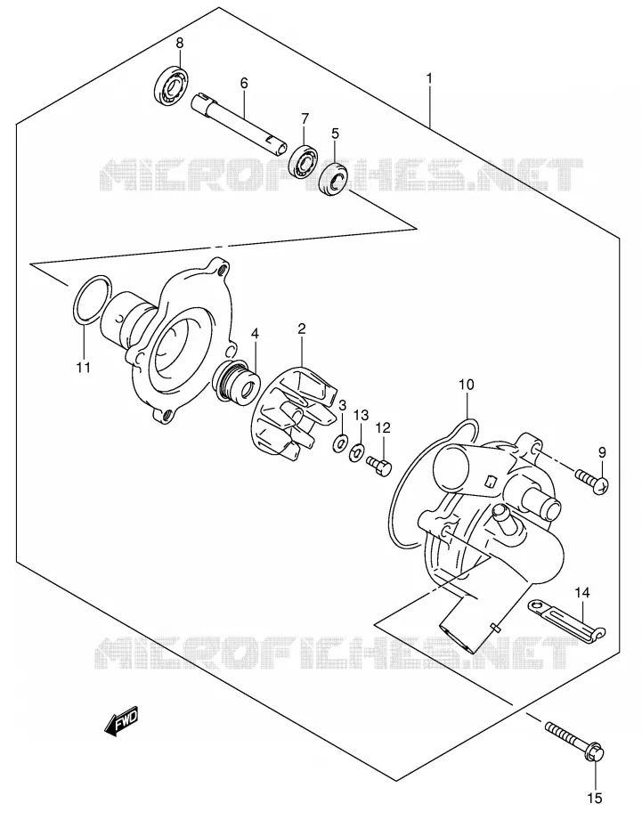 POMPE A EAU Suzuki MOTO 750 GSX-R 2003  GSX-R750U2K3(E2)