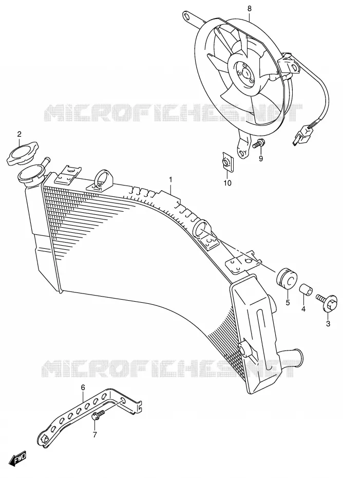 RADIATEUR Suzuki MOTO 750 GSX-R 2003  GSX-R750K3(E2)