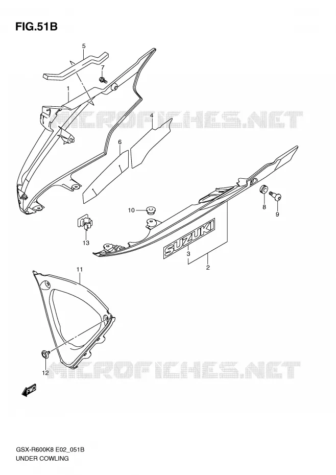 SABOT (MODEL L0) Suzuki MOTO 600 GSX-R 2010  GSX-R600UFL0(E2)