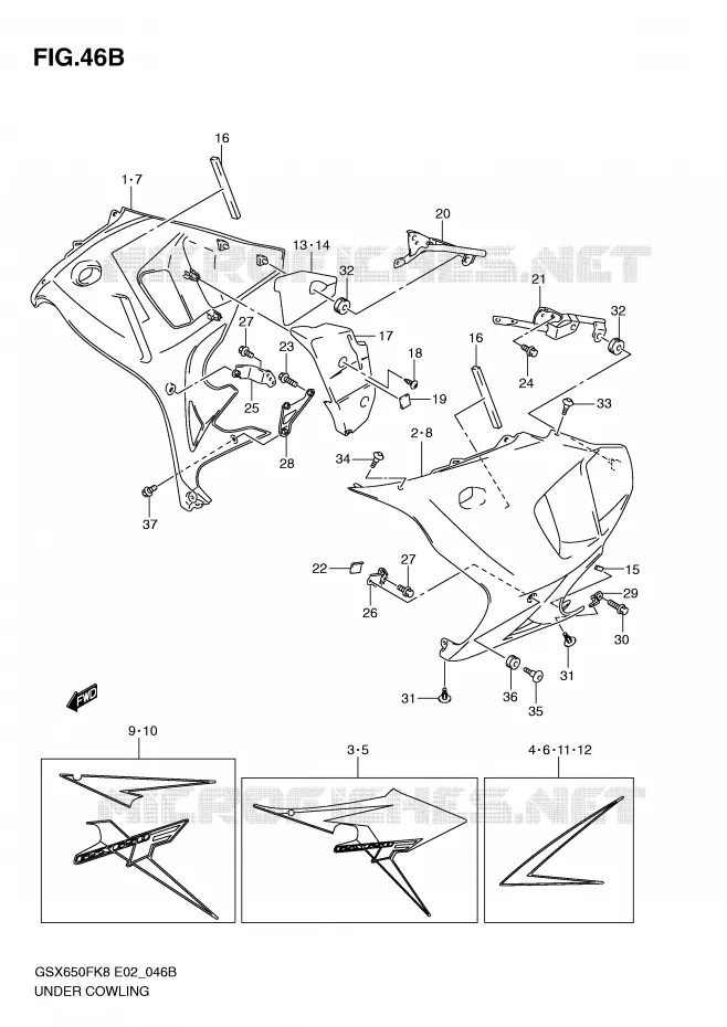 SABOT (MODEL L0) Suzuki MOTO 650 GSX-F 2008  GSX650FUK8(E2)