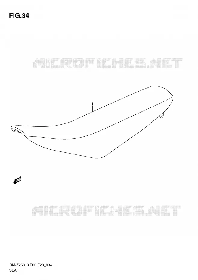 SELLE Suzuki MOTO 250 RM-Z 2010  RM-Z250L0(E3/E28)