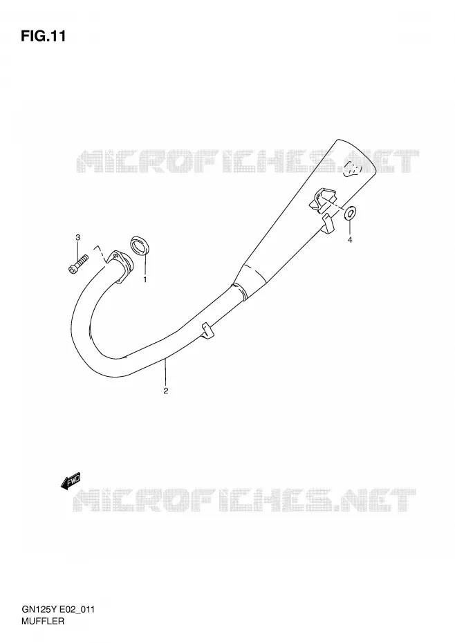SILENCIEUX Suzuki MOTO 125 GN 2000  GN125EY(E2)