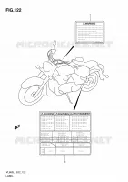 ETIQUETTE (VL800L1 E24) pour Suzuki VOLUSIA 800 2011