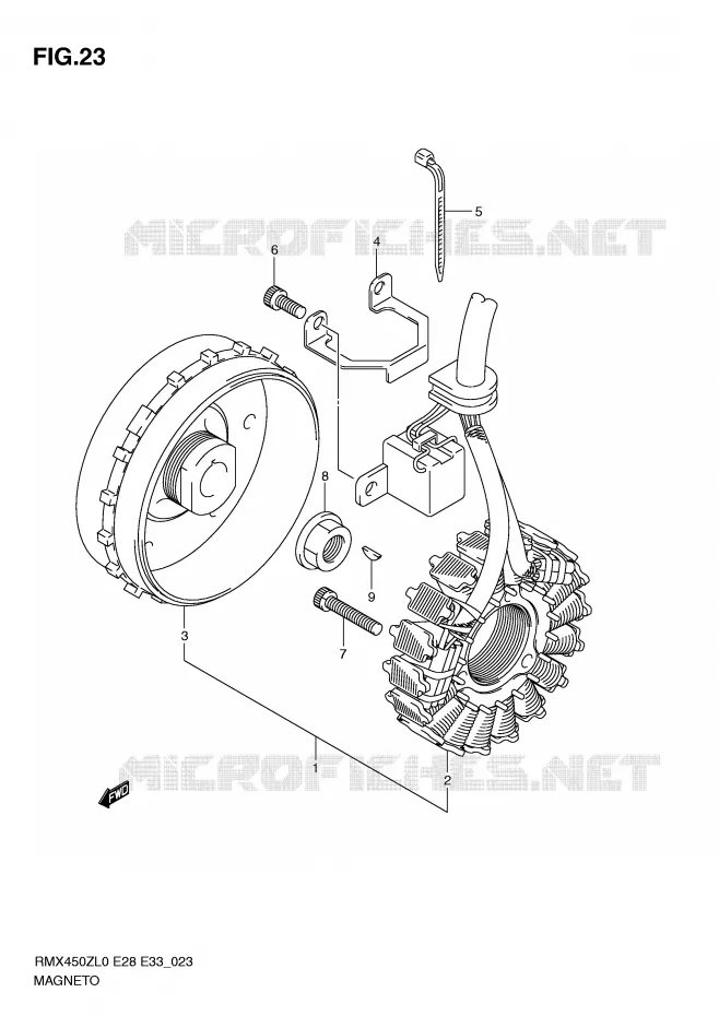 ALLUMAGE ROTOR - STATOR Suzuki MOTO 450 RMX-Z 2010  RMX450ZL0(E28/E33)