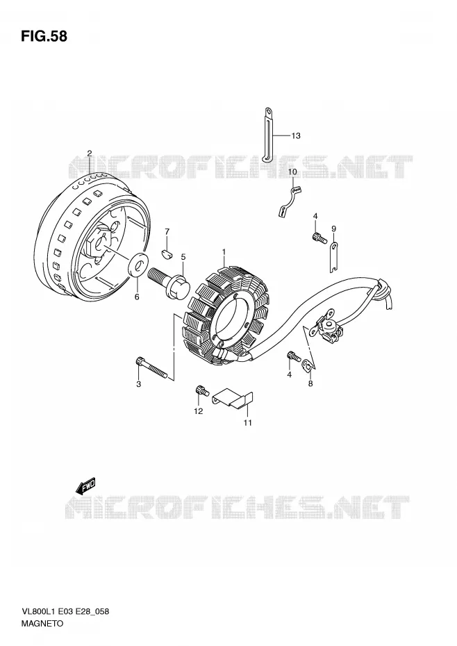 ALLUMAGE ROTOR - STATOR Suzuki MOTO 800 VOLUSIA 2011  VL800L1(E3/E28)