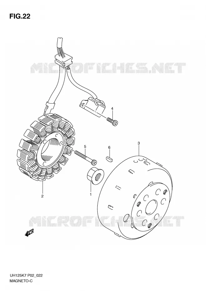 ALLUMAGE ROTOR - STATOR Suzuki SCOOTER 125 BURGMAN 2009  UH125GK9(P2)