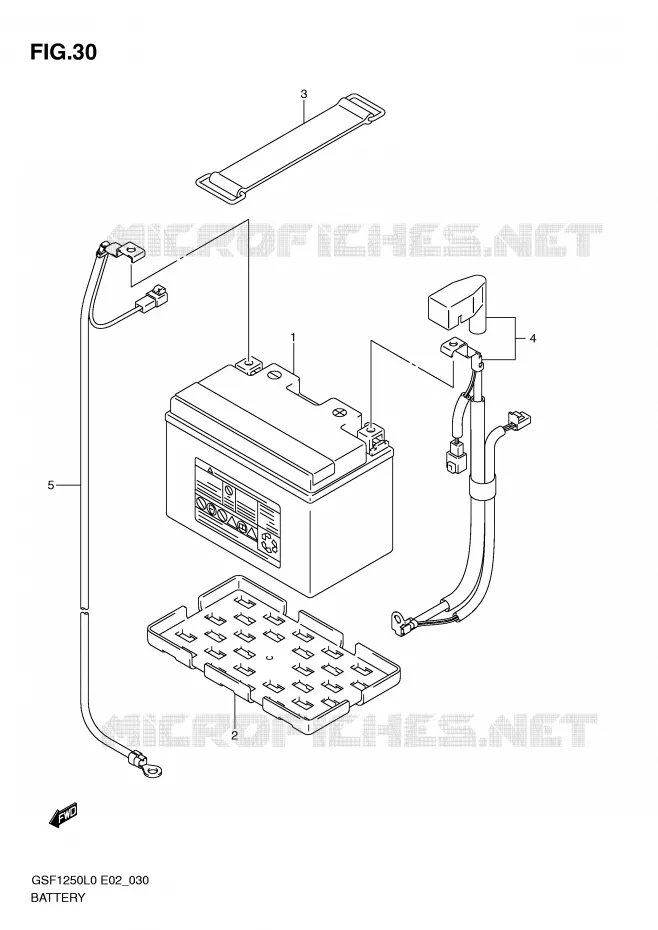 BATTERIE (GSF1250AL0) Suzuki MOTO 1250 BANDIT-N 2010  GSF1250L0(E2)