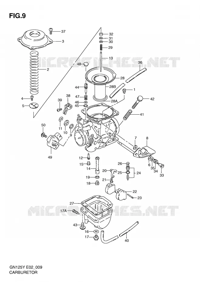 CARBURATEUR Suzuki MOTO 125 GN 1998  GN125W(E4)