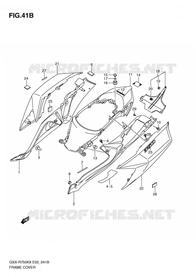 CARENAGES (MODEL L0) Suzuki MOTO 750 GSX-R 2010  GSX-R750L0(E2)