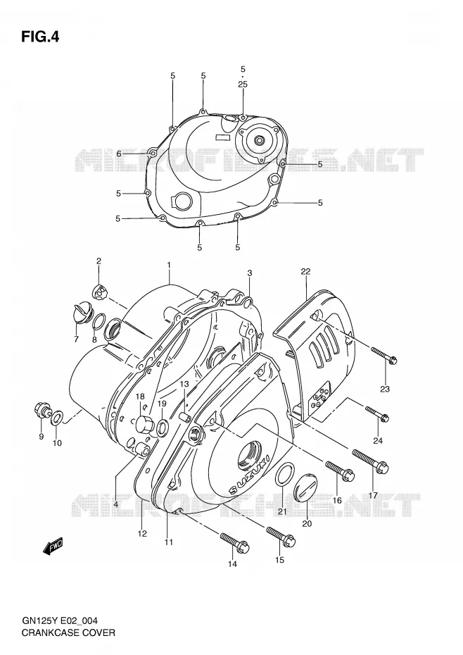 CARTER Suzuki MOTO 125 GN 1999  GN125UX(E2)