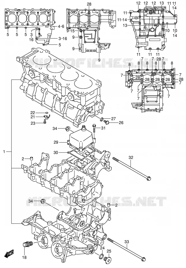 CARTER Suzuki MOTO 750 GSX-R 2003  GSX-R750U2K3(E2)