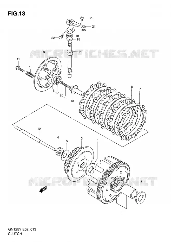 EMBRAYAGE Suzuki MOTO 125 GN 2000  GN125Y(E4)